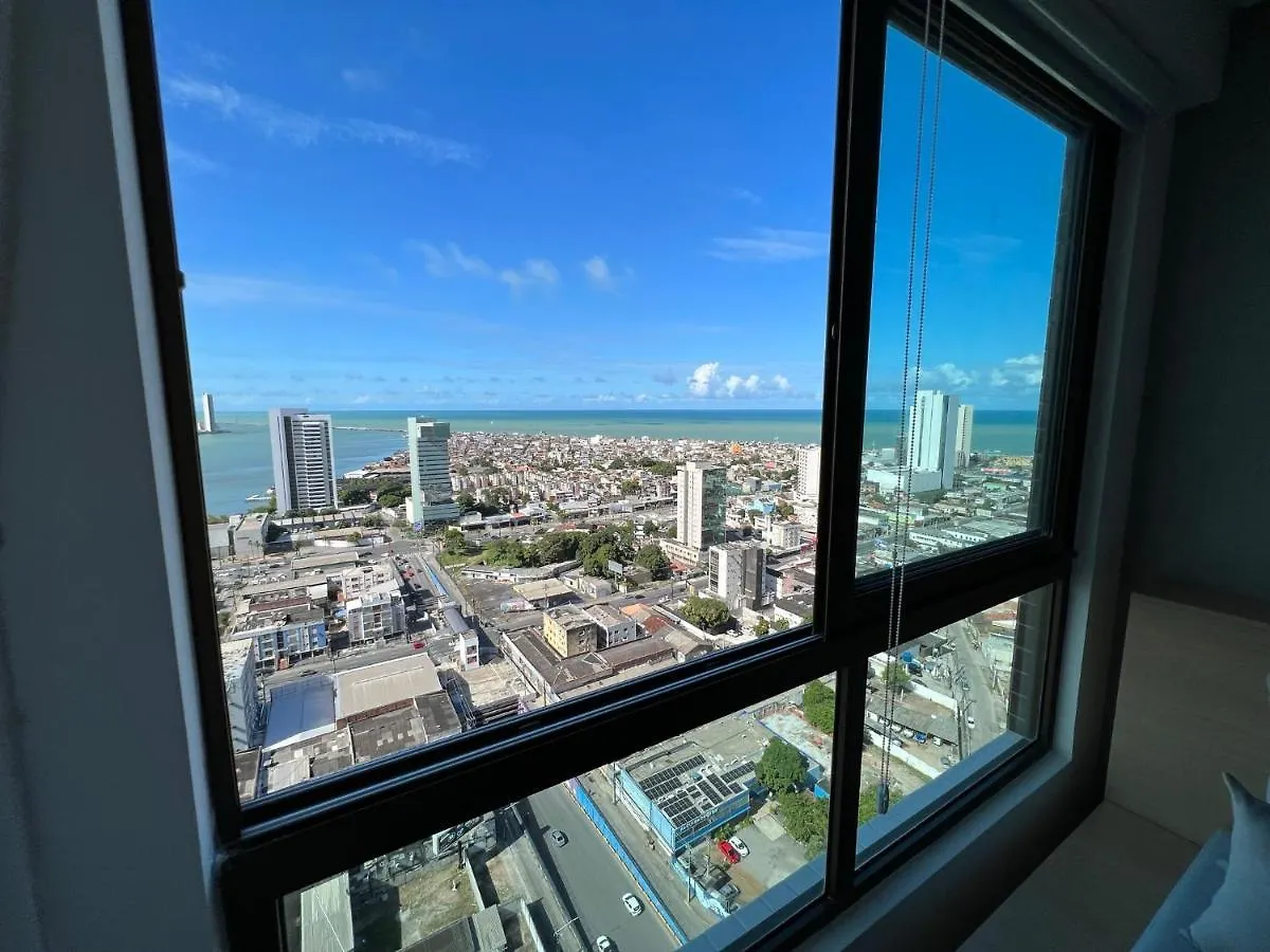 Apartamento Com Vista Maravilhosa No Bairro Do Pina! Cozinha Completa, Wi-Fi, Ar Condicionado E Maquina De Lavar - Condominio Com Estacionamento, Recepcao 24H, Piscina E Academia Recife