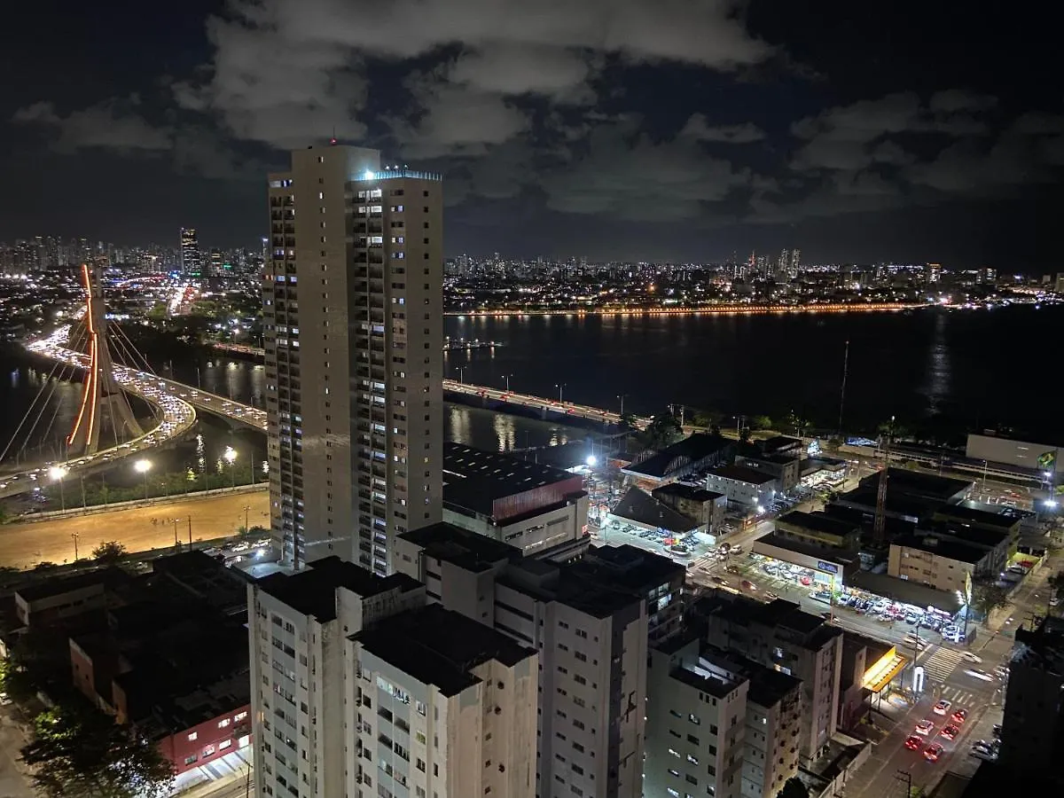 Apartamento Com Vista Maravilhosa No Bairro Do Pina! Cozinha Completa, Wi-Fi, Ar Condicionado E Maquina De Lavar - Condominio Com Estacionamento, Recepcao 24H, Piscina E Academia Recife 0*,  Brazil