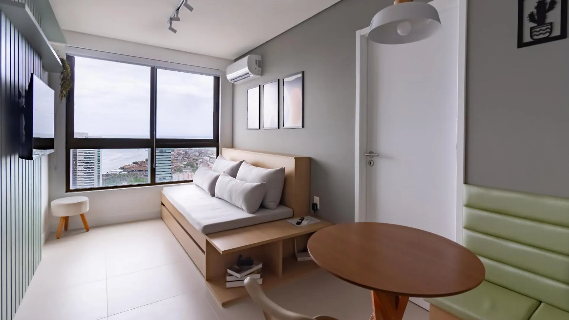 Apartamento Com Vista Maravilhosa No Bairro Do Pina! Cozinha Completa, Wi-Fi, Ar Condicionado E Maquina De Lavar - Condominio Com Estacionamento, Recepcao 24H, Piscina E Academia Recife Apartment